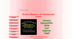 Desktop Screenshot of buergerstuben-lauscha.de